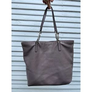 Authentic Mauve Coach Madison Leather North South Tote
